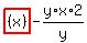 highlight_red%28+%28x%29+%29-y%2Ax%2A2%2Fy