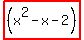 highlight_red%28+%28x%5E2-x-2%29+%29