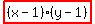 highlight_red%28+%28x-1%29%2A%28y-1%29+%29
