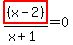 highlight_red%28+%28x-2%29+%29%2F%28x%2B1%29=0