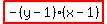highlight_red%28+-%28y-1%29%2A%28x-1%29+%29
