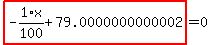 highlight_red%28+-1%2F100%2Ax%2B79.0000000000002+%29=0
