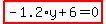 highlight_red%28+-1.2%2Ay%2B6=0+%29