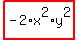 highlight_red%28+-2%2Ax%5E2%2Ay%5E2+%29