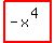 highlight_red%28+-x%5E%284%29+%29
