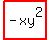 highlight_red%28+-xy%5E2+%29