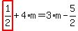 highlight_red%28+1%2F2+%29%2B4%2Am=3%2Am-5%2F2