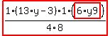 highlight_red%28+1%2F4%2A%2813%2Ay-3%29%2A1%2F8%2A%28highlight_red%28+6%2Ay9+%29%29+%29