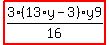 highlight_red%28+3%2F16%2A%2813%2Ay-3%29%2Ay9+%29