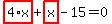 highlight_red%28+4%2Ax+%29%2Bhighlight_red%28+x+%29-15=0