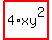 highlight_red%28+4%2Axy%5E2+%29