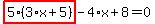 highlight_red%28+5%2A%283%2Ax%2B5%29+%29-4%2Ax%2B8=0