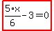 highlight_red%28+5%2F6%2Ax-3=0+%29