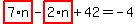 highlight_red%28+7%2An+%29-highlight_red%28+2%2An+%29%2B42=-4