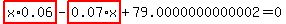 highlight_red%28+x%2A0.06+%29-highlight_red%28+0.07%2Ax+%29%2B79.0000000000002=0