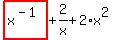 highlight_red%28+x%5E%28-1%29+%29%2B2%2Fx%2B2%2Ax%5E2