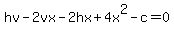 hv-2vx-2hx%2B4x%5E2-c=0