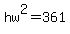 hw%5E2=361