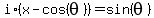 i%2A%28x-cos%28theta%29%29+=+sin%28theta%29