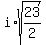 i%2Asqrt%2823%2F2%29