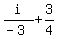 i%2F%28-3%29+%2B+3%2F4