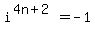 i%5E%284n%2B2%29=-1