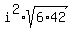 i%5E2%2Asqrt%286%2A42%29