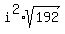 i%5E2+%2A+sqrt%28192%29