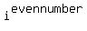 i%5Eevennumber