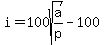 i+=+100sqrt%28a%2Fp%29+-+100