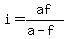i+=+af%2F%28a+-+f%29