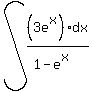 int%28%283e%5Ex%29dx%2F%281-e%5Ex%29%29%29