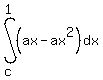 int%28%28ax-ax%5E2%29%2C+dx%2C+c%2C1%29%29