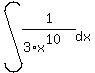 int%281%2F%283%2Ax%5E10%29%2Cdx%29+