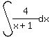 int%284%2F%28x%2B1%29%2Cdx%29%29