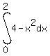 int%284-x%5E2%2Cdx%2C0%2C2%29