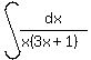 int%28dx%2F%28x%283x%2B1%29%29%29
