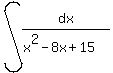 int%28dx%2F%28x%5E2-8x%2B15%29%29