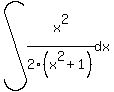 int%28x%5E2%2F2%28x%5E2%2B1%29%2C+dx%29