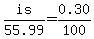 is%2F55.99+=+0.30%2F100%25