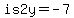 is+2y=-7