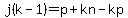 j%28k-1%29=p%2Bkn-kp
