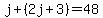 j%2B%282j%2B3%29=48