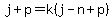 j%2Bp=k%28j-n%2Bp%29