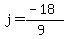 j=%28-18%29%2F%289%29