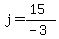 j=%2815%29%2F%28-3%29