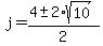 j=%284%2B-+2%2Asqrt%2810%29%29%2F2