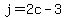 j=2c-3