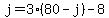j=3%2880-j%29-8
