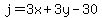 j=3x%2B3y-30